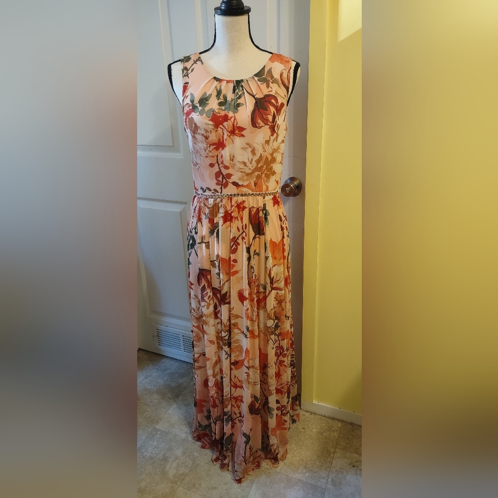 Enfocus Studio Floral Sleeveless Flowy Dress - Multicolor
